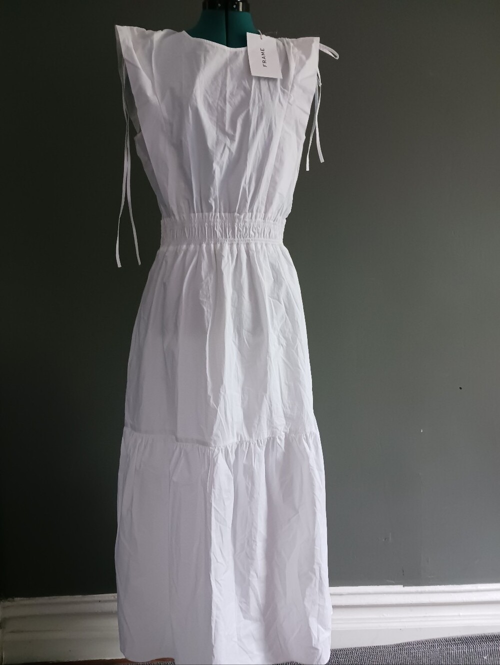 NWT FRAME white Organic Cotton Dress Size M